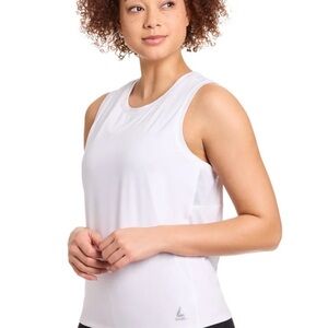 Reebok White Sleeveless Crop Top Athletic Style